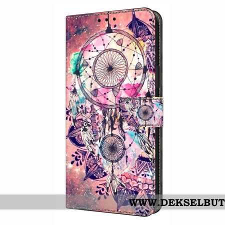 Lærdeksel Folio Deksel Xiaomi Redmi Note 14 4g Mobildeksel Drømmefangermønster