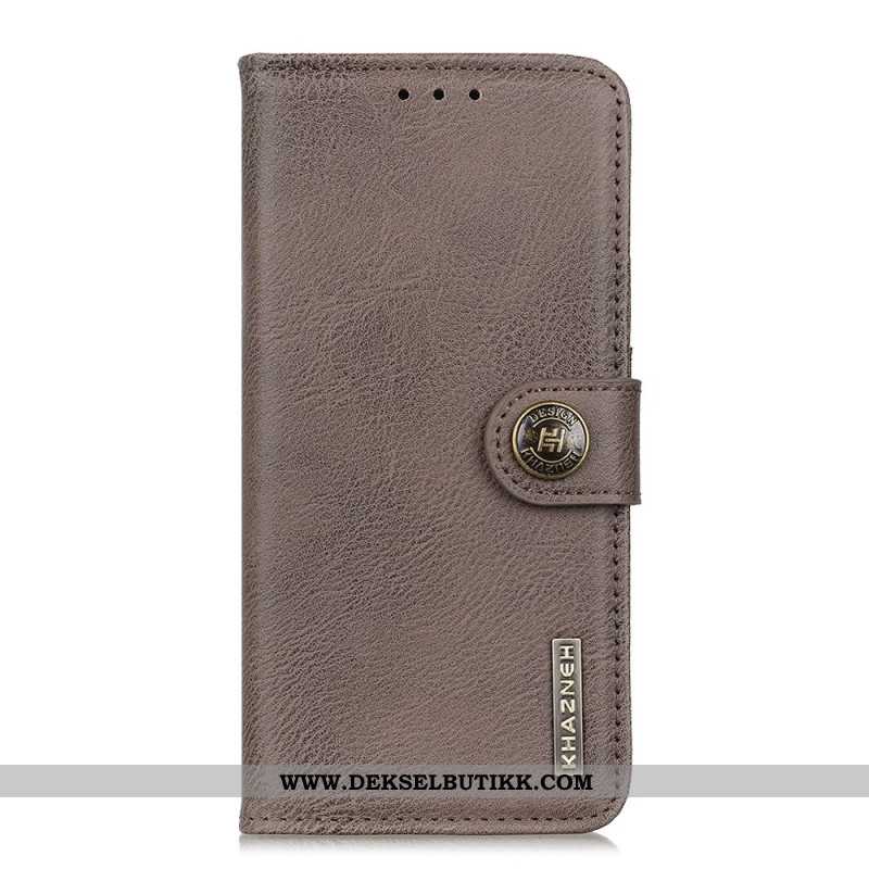 Lærdeksel Folio Deksel Xiaomi Redmi Note 14 4g Mobildeksel Vintage Khazneh