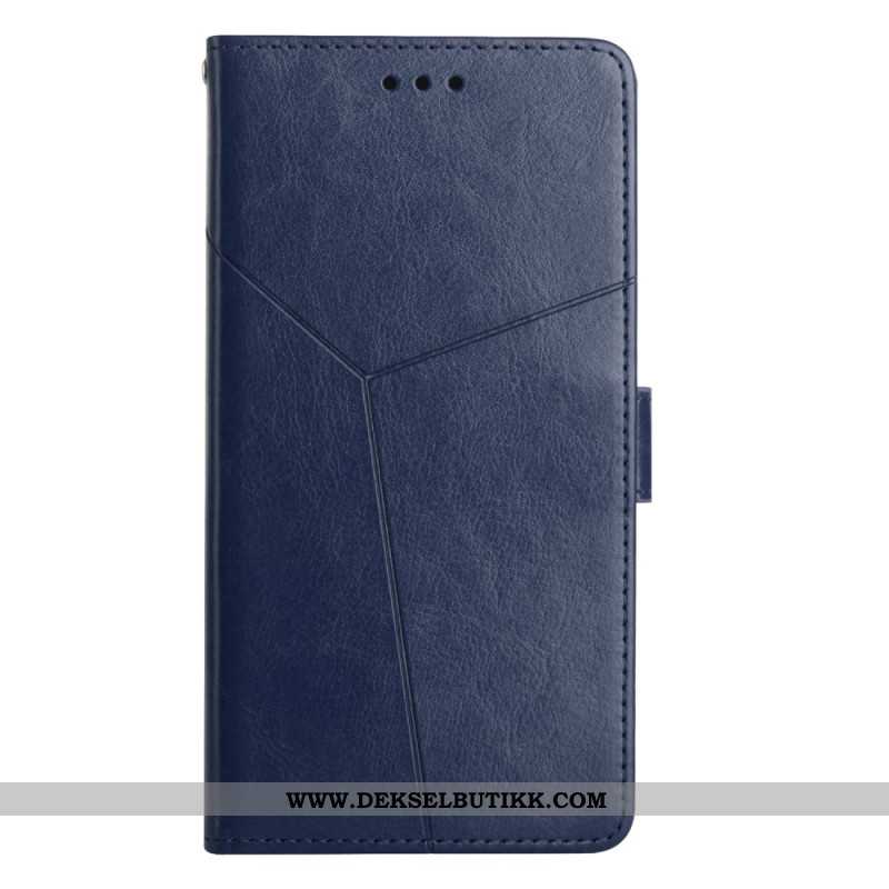 Lærdeksel Folio Deksel Xiaomi Redmi Note 14 5g Mobildeksel Y-design Med Stropp