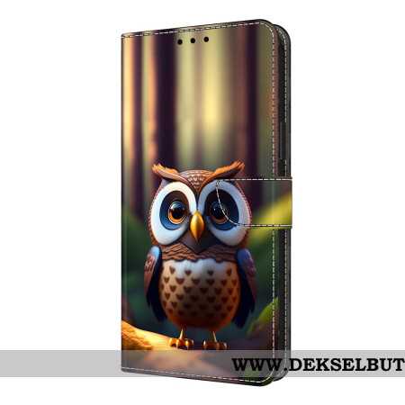 Lærdeksel Folio Deksel Xiaomi Redmi Note 14 Pro 4g Brun Ugle