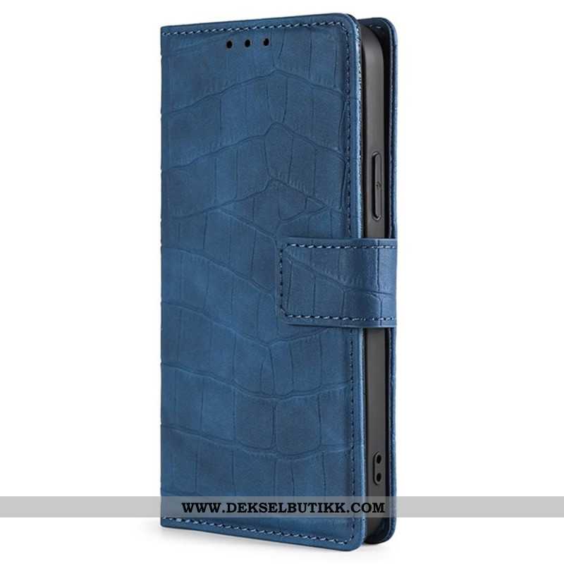 Lærdeksel Folio Deksel Xiaomi Redmi Note 14 Pro 4g Krokodillestil