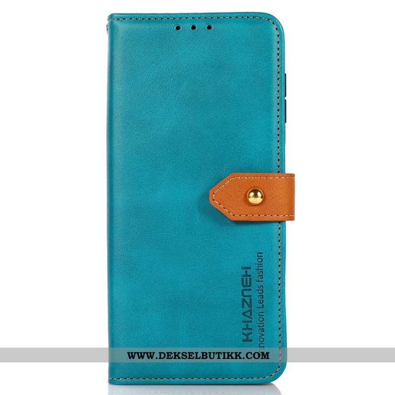 Lærdeksel Folio Deksel Xiaomi Redmi Note 14 Pro 4g Mobildeksel Gullspenne Khazneh