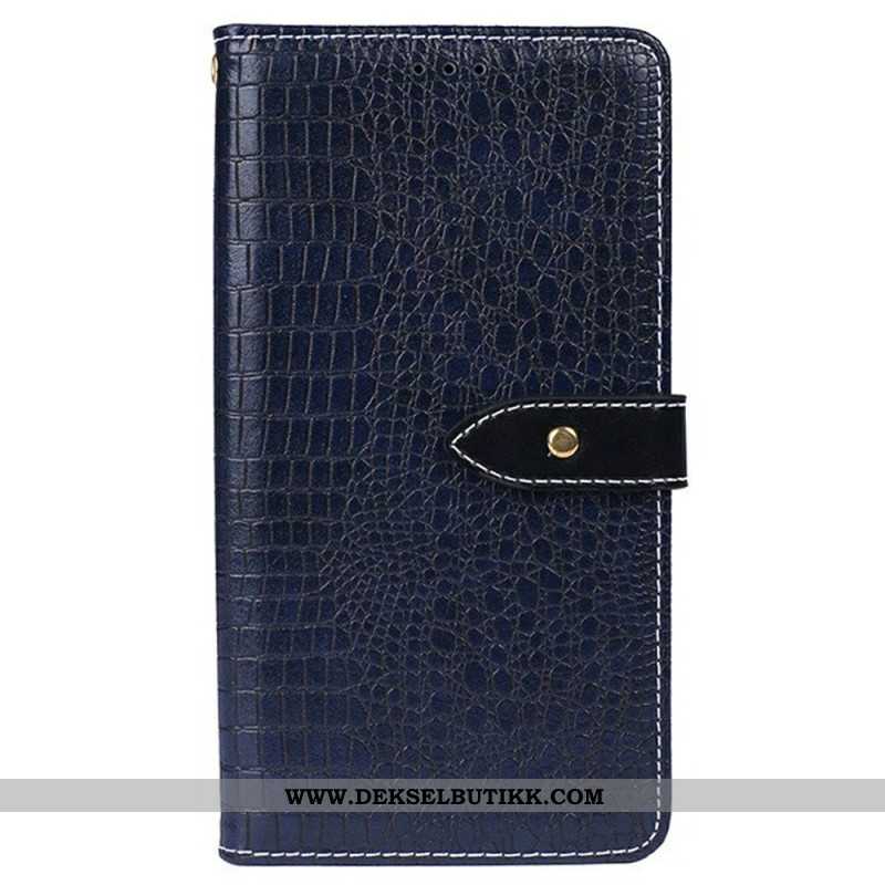 Lærdeksel Folio Deksel Xiaomi Redmi Note 14 Pro 4g Mobildeksel Krokodillestil Idewei