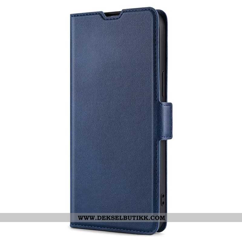 Lærdeksel Folio Deksel Xiaomi Redmi Note 14 Pro 4g Mobildeksel Lommebok Med Dobbel Lås