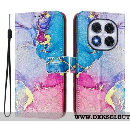 Lærdeksel Folio Deksel Xiaomi Redmi Note 14 Pro Plus 5g Flerfarget Marmormønster