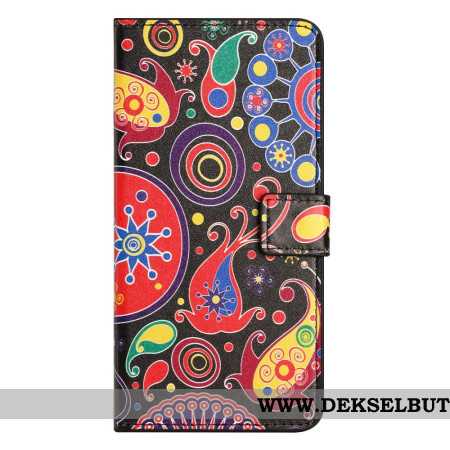 Lærdeksel Folio Deksel Xiaomi Redmi Note 14 Pro Plus 5g Mobildeksel Galaksemønster