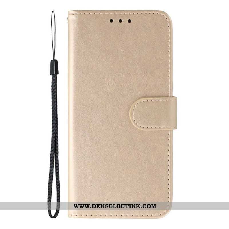 Lærdeksel Folio Deksel Xiaomi Redmi Note 14s Mobildeksel Monokrom Skinneffekt