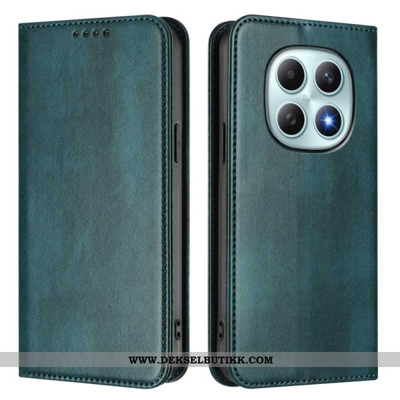 Lærdeksel Folio Deksel Xiaomi Redmi Note 15 5g Retro Med Rfid-blokkering