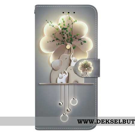 Lærdeksel Folio Deksel Xiaomi Redmi Note 15 Pro 5g Tre Elefanter