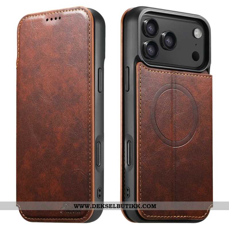 Lærdeksel Folio Deksel iPhone 17 Pro Mobildeksel Magsafe-kompatibel Læreffekt