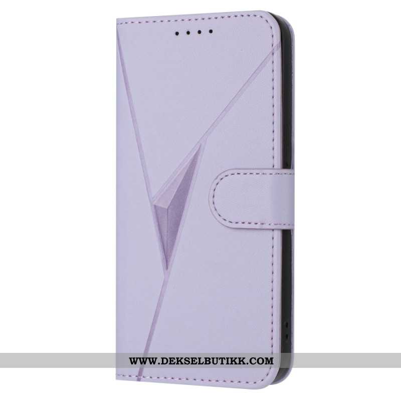 Lærdeksel Folio Deksel iPhone 17 Pro Mobildeksel Trekantavtrykk