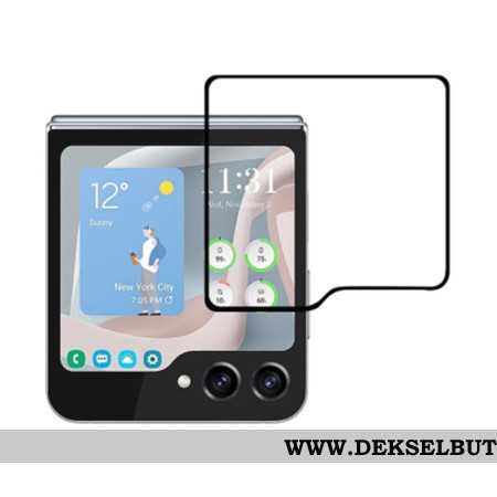 Skjermbeskytter I Herdet Glass For Samsung Galaxy Z Flip 7 Fe / Z Flip 6. Svarte Kanter