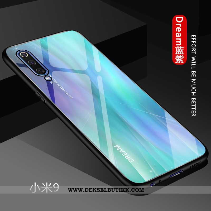Deksel Xiaomi Mi 9 Glass Etui Hard Blå, Xiaomi Mi 9 Av Personlighet På Nett