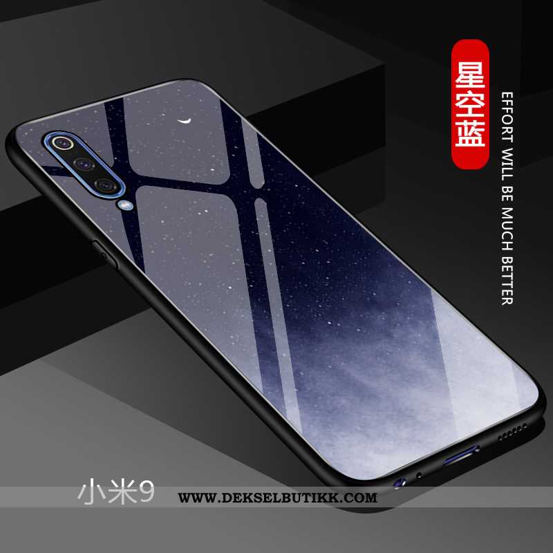 Deksel Xiaomi Mi 9 Glass Etui Hard Blå, Xiaomi Mi 9 Av Personlighet På Nett