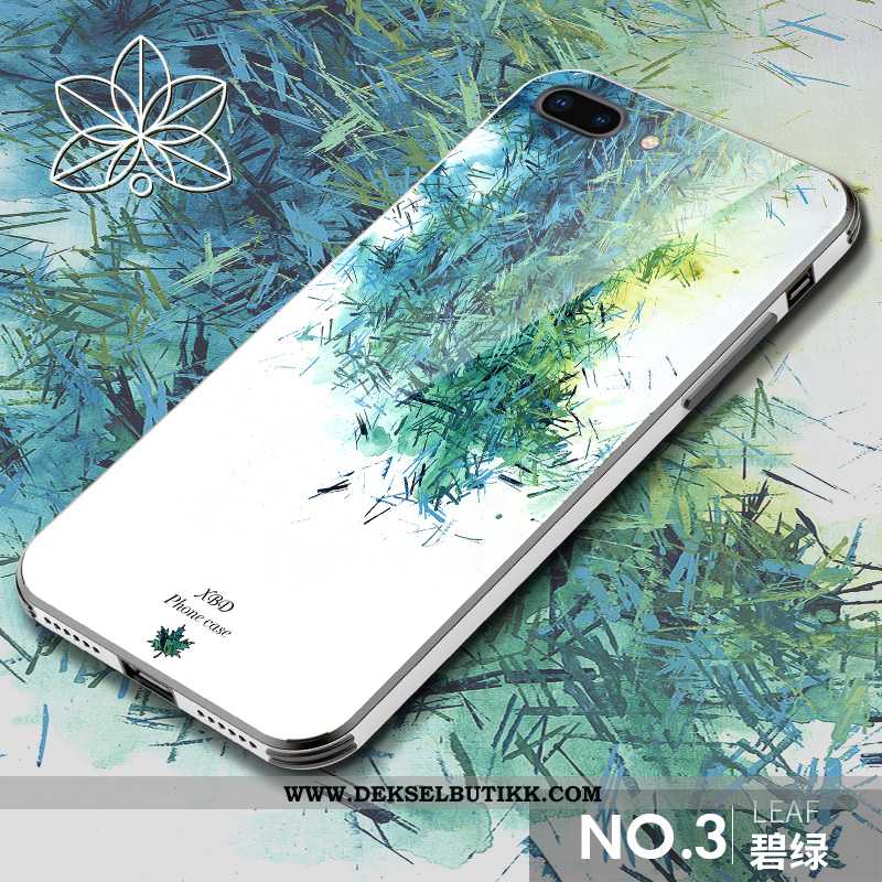 Deksel iPhone 8 Plus Tynne Anti-fall Glass Grønn, Etui iPhone 8 Plus Silikon Billige