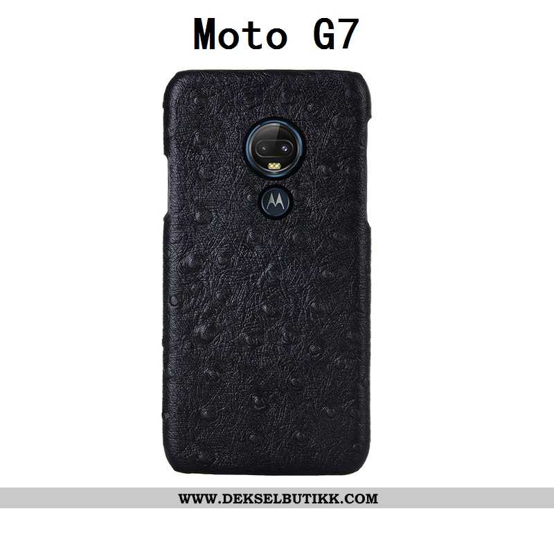 Etui Moto G7 Beskyttelse Anti-fall Mobiltelefon Svart, Deksel Moto G7 Luksus Billige