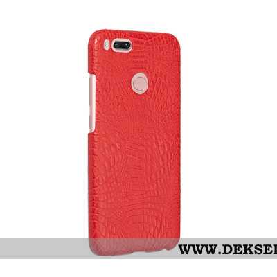 Etui Xiaomi Mi A1 Skinndeksel Liten Rød Beskyttelse, Deksel Xiaomi Mi A1 Skinn Lær Tilbud