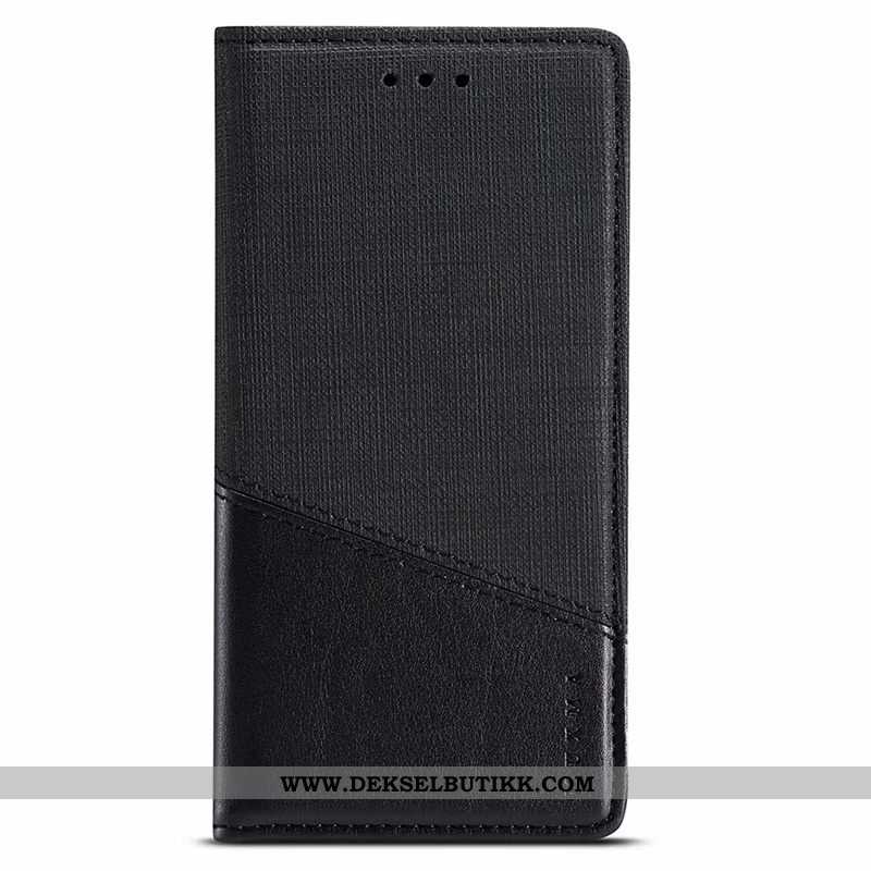 Etui Xiaomi Mi Max 3 Skinndeksel Folio Mobiltelefon Svart, Deksel Xiaomi Mi Max 3 Beskyttelse Til Sa